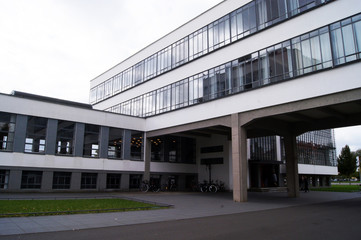 Das Baushaus Gebäude der Stadt Dessau-Roßlau in Deutschland