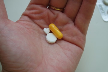 pills in hand