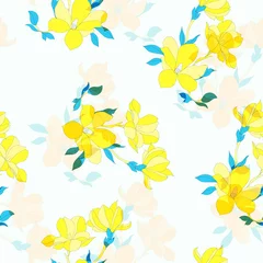 Foto op Plexiglas Beautiful seamless floral pattern background. © thitiphorn