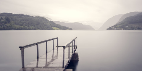 Ulvik lake in norway europe part of the fjords