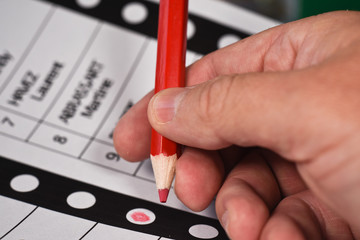 vote election scrutin crayon