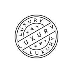 Luxury stamp seal vector template