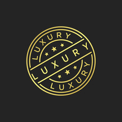 Luxury stamp seal vector template