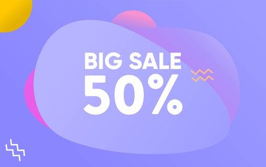 Sale 50% off, special offer discount vector illustration concept, can use for, landing page, template, ui, web, mobile app, poster, banner, flyer, gift card, coupon