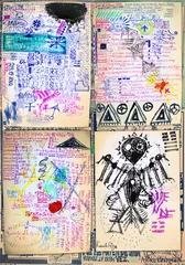 Gordijnen Esoterische, astrologische en mysterieuze tekeningen, schetsen en manuscripten © Rosario Rizzo