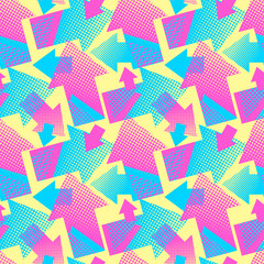 Arrows seamless geometric trendy pattern.