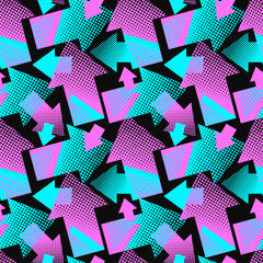 Arrows seamless geometric trendy pattern.