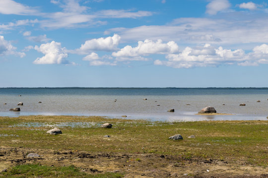 Sea shore in beautiful Kassari island in Estonia.