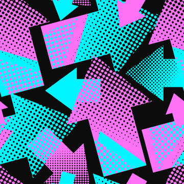 Arrows seamless geometric trendy pattern.