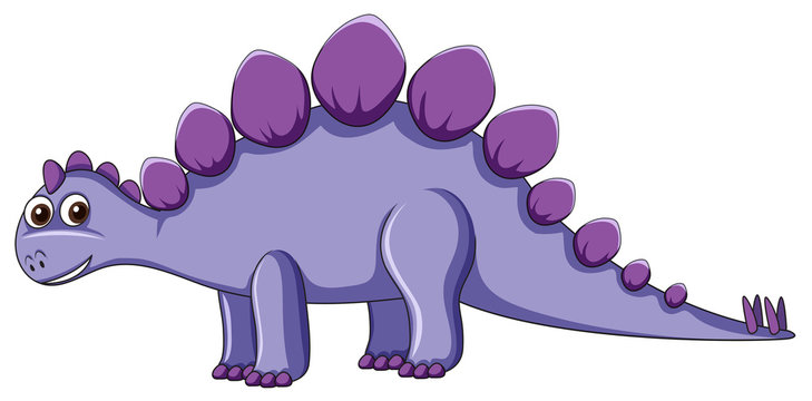 Cute purple dinosaur character