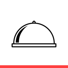 Food cover vector icon, Modern flat symbol isolated on white background