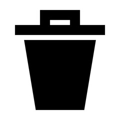 Trash Bin Garbage Erase Interface Gui Web vector icon