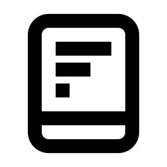 Obraz premium Tablet Bar Chart Horizontal Commerce Market Shop Supermarket vector icon