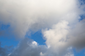 clouds white fluffy with blue sky 