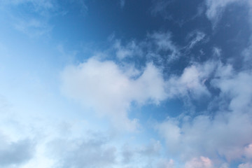 clouds white fluffy with blue sky 