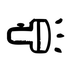 Torch Flashlight Tourism Travel Journey Voyage Tour vector icon