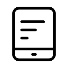 Tablet Bar Chart Horizontal Commerce Market Shop Supermarket vector icon