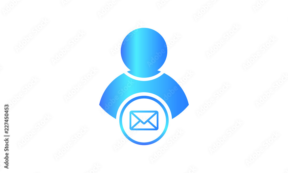 Poster user message vector icon