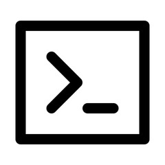 Terminal Coding Software Web Interface Software vector icon