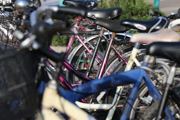 Fototapeta na wymiar bicycles in amsterdam