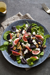 Roast beetroot, figs and feta salad