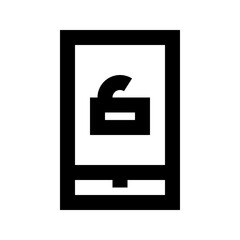 Obraz premium Tablet Unlock Security Protect Protection Secure vector icon