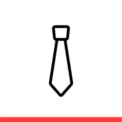 Tie vector icon, Modern flat symbol isolated on white background