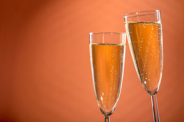 two glasses of sparkling wine