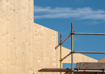 Fototapeta premium A new way of building a new house.