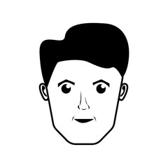 Face of a young guy glyph icon, happy face of a guy, face guy profile icon