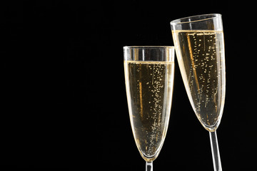 two glasses of sparkling wine
