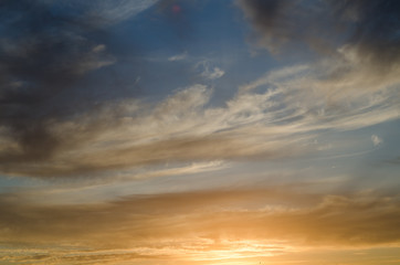 sunset over the sea