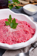 Traditional beetroot risotto
