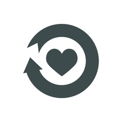 Изменение предпочтений , мнения, вкуса, настроения. Векторный значок, белый фон.
