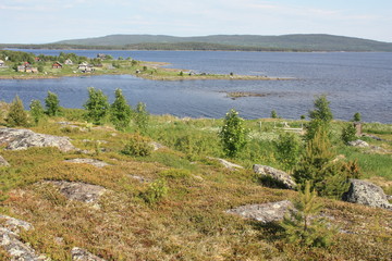 Village on the shore of the White sea