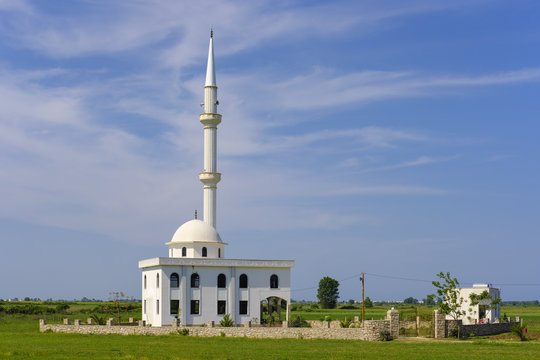 Albania, Fushe-Drac, mosque Xhamia Dhomje