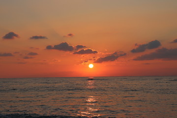 与論島の夕日