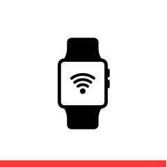 Smart watch vector icon. Modern flat style isolated on white background