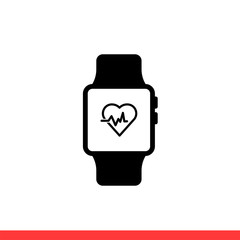 Smart watch vector icon. Modern flat style isolated on white background