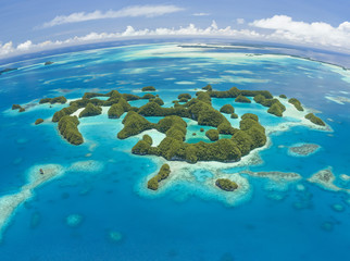 Palau 70 islands conservation area Aerial 