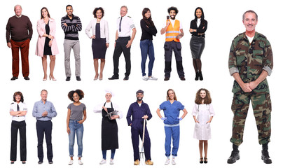 Fototapeta premium Group of people with different professions