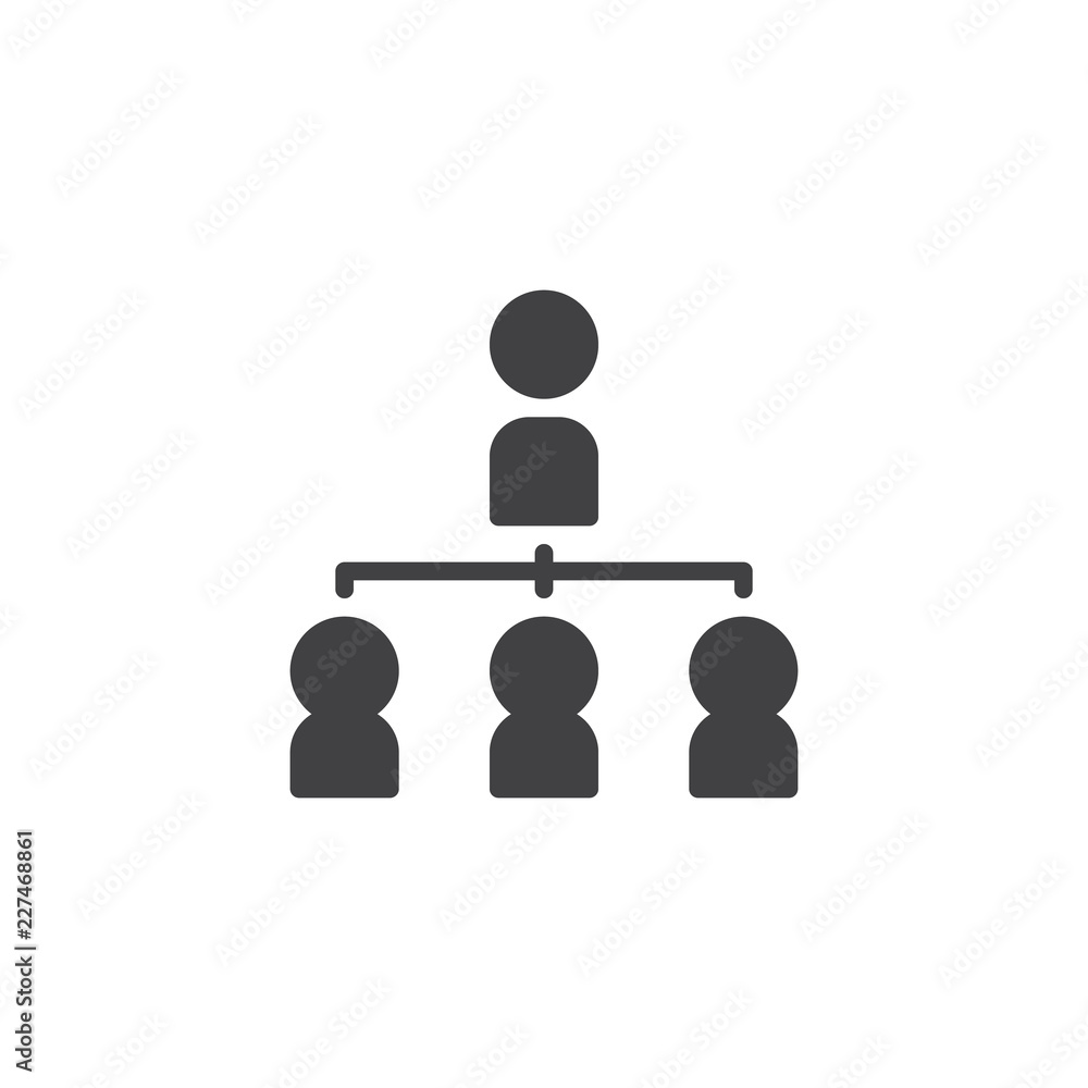 Aufkleber hierarchical structure vector icon. filled flat sign for mobile concept and web design. business tea
