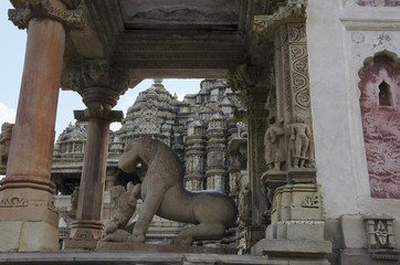 SHIVA TEMPLE, Sardula - Shiva Temple, Western Group, Khajuraho, Madhya Pradesh, UNESCO World...