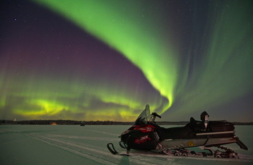 Northern lights in northern Norway and Finland