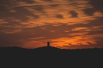 silhouette of sunset