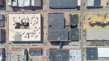 Downtown rooftops historic millwork industrial district dubuque iowa