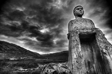 Iceland west fjord statue
