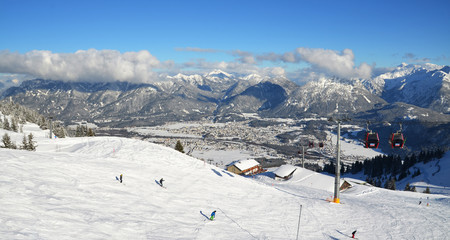 austrian ski resort in the alps
