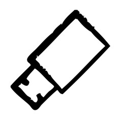 Usb Flash Storage Drive Stationary Office Desk vector icon
