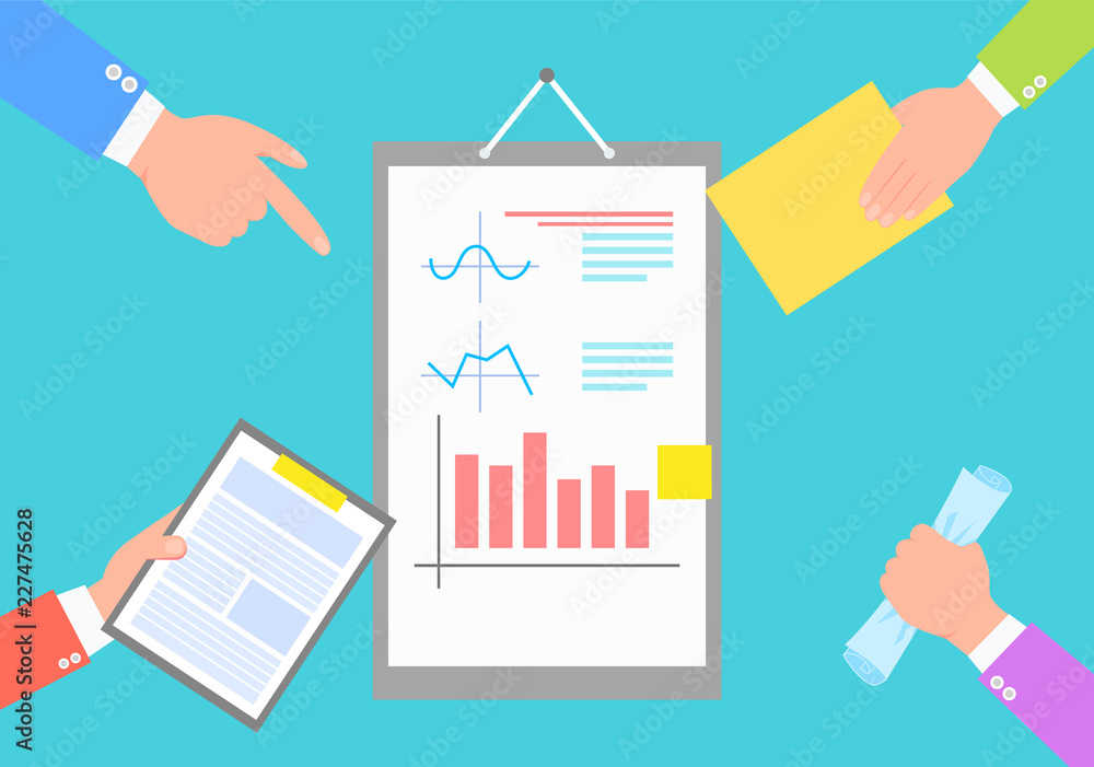 Poster business data statistics, chart and plots images